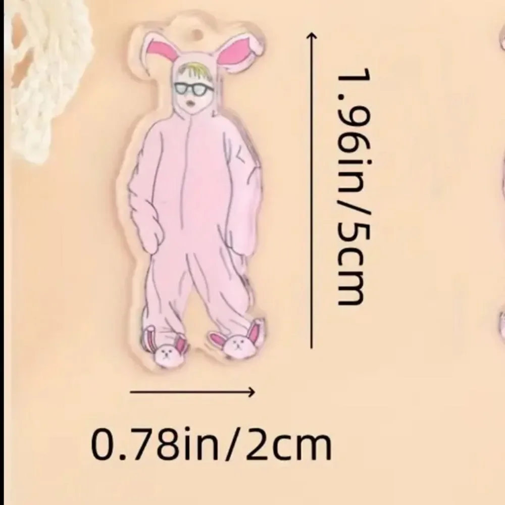 A Christmas Story Ralphie Pink Bunny Suit Dangle Earrings NWT